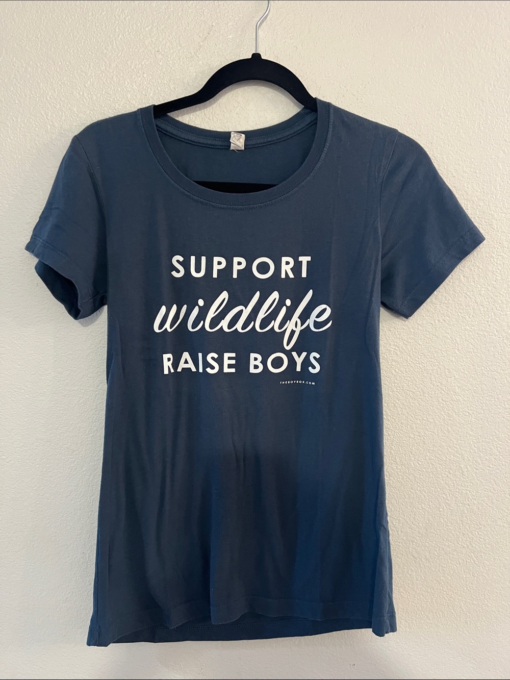 Support Wildlife Raise Boys Navy Graphic Short Sleeve Tee